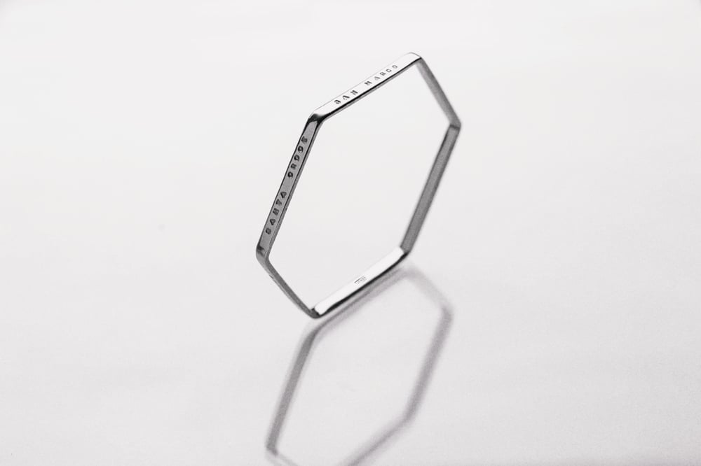 Image of · VENEZIA · silver hexagon bracelet