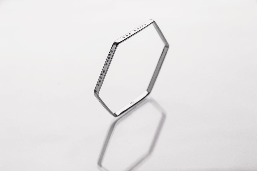 Image of · VENEZIA · silver hexagon bracelet
