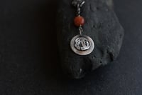 Image 2 of Pan and Wood Nymph Sunstone Long Silver Necklace 