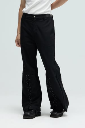 Image of EQUALNEAR - Boxer Flared Pants (Black)