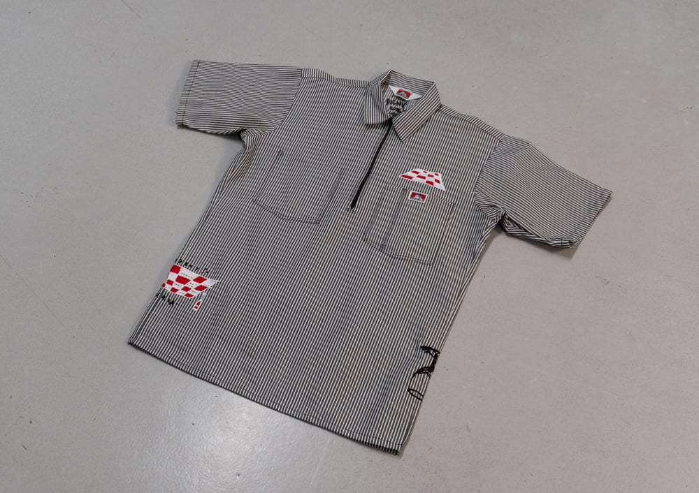 Image of Chemise Ben Davis PICNIC rayé blanc & gris