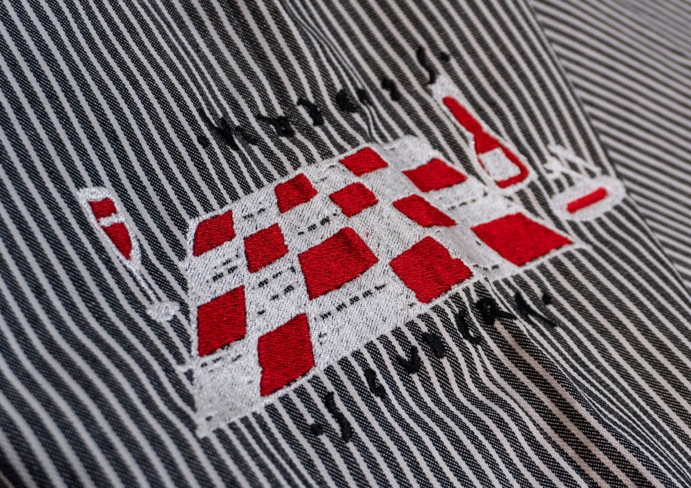 Image of Chemise Ben Davis PICNIC rayé blanc & gris