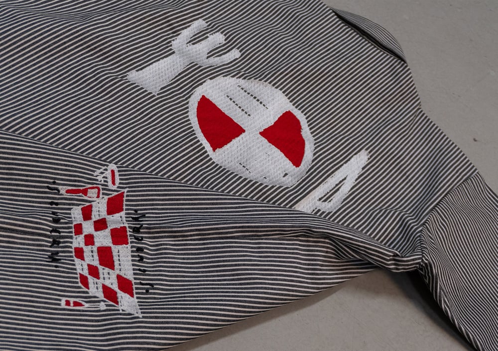 Image of Chemise Ben Davis PICNIC rayé blanc & gris