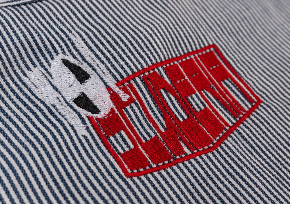 Image of Chemise Ben Davis PICNIC rayé bleu & blanc 