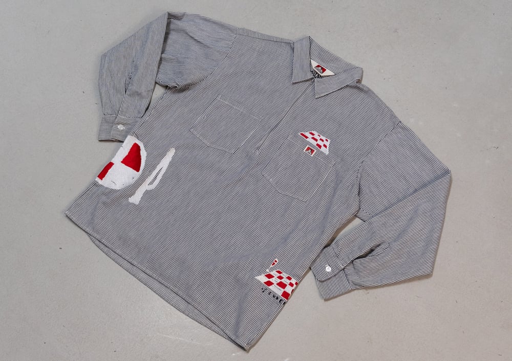 Image of Chemise Ben Davis PICNIC rayé bleu & blanc 