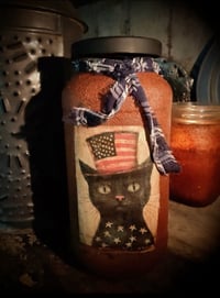 Americana Cat Candle 