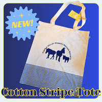 Image 1 of Sunrise Donkeys Lightweight Recycled Cotton Stripe Tote