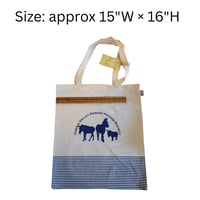 Image 2 of Sunrise Donkeys Lightweight Recycled Cotton Stripe Tote