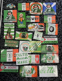Pack of 25 Mixed Celtic Football/Ultras Stickers