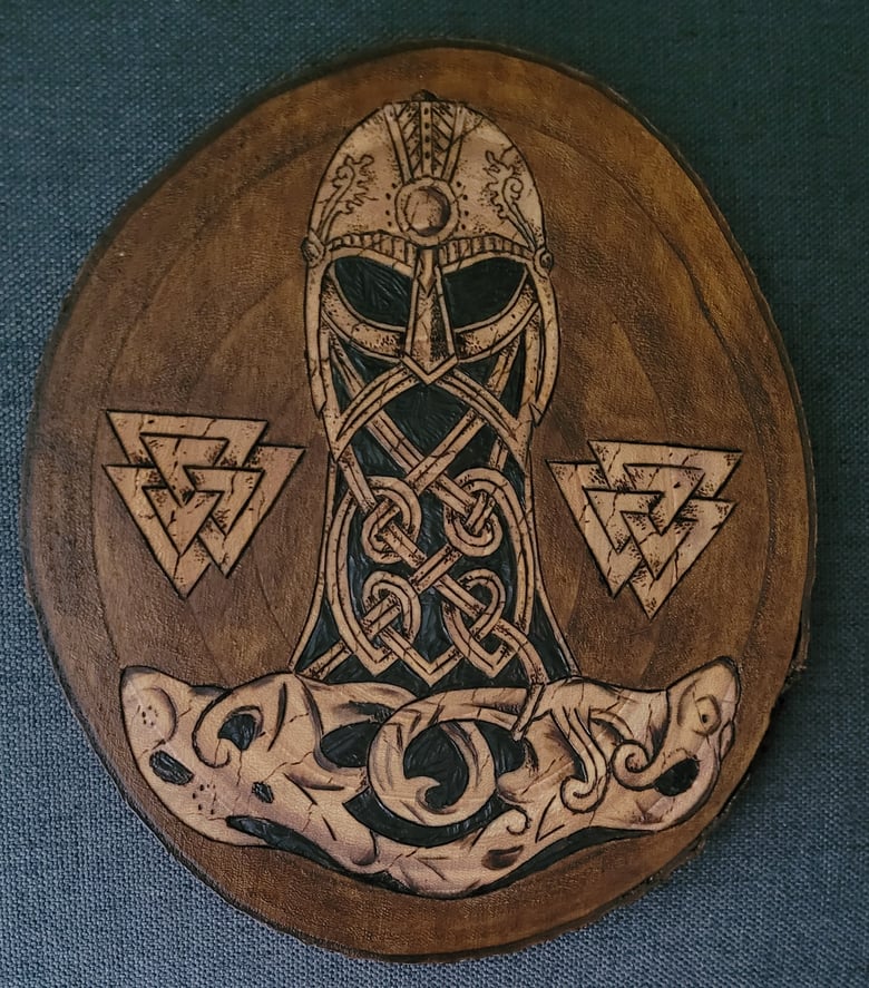 Image of Untitled wood burning piece 