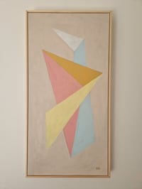 Image 3 of Soft unfolding forms 3 | Minimalist geometric oil painting