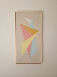 Image 1 of Soft unfolding forms 3 | Minimalist geometric oil painting