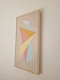 Image 4 of Soft unfolding forms 3 | Minimalist geometric oil painting