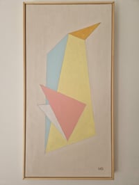 Image 4 of Soft unfolding forms 1 | Minimalist geometric oil painting