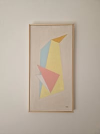 Image 1 of Soft unfolding forms 1 | Minimalist geometric oil painting