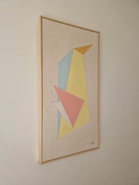 Image 2 of Soft unfolding forms 1 | Minimalist geometric oil painting