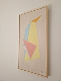 Image 3 of Soft unfolding forms 1 | Minimalist geometric oil painting
