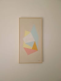 Image 3 of Soft unfolding forms 2 | Minimalist geometric oil painting