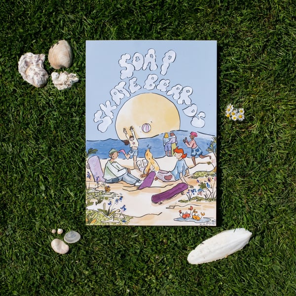 Image of Soap Skateboards 'Healing Beach' Poster A3