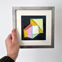 Image 1 of Colorful Geometric Abstract Painting on Paper