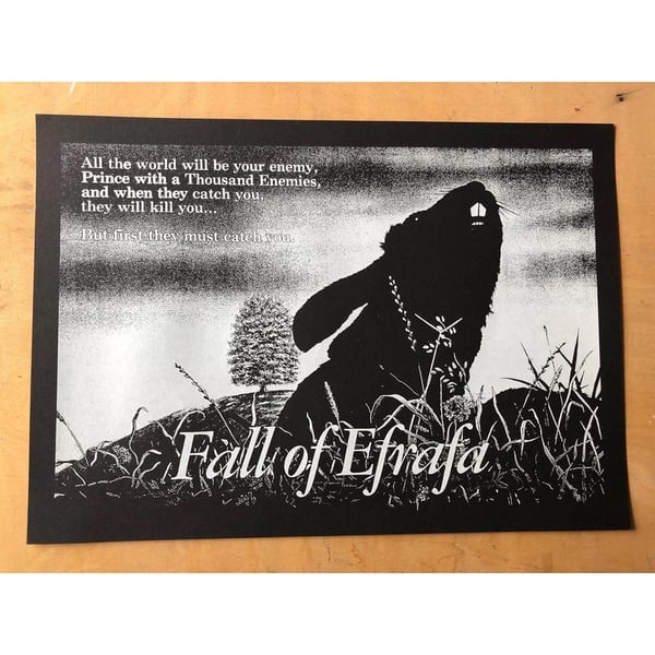 Image of Fall of Efrafa "watership down' signed screen print 