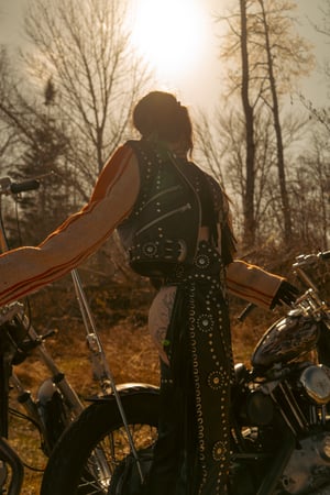 Image of Toxic Vision Golden Hour biker jacket