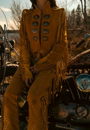 Image of Toxic Vision Golden Hour fringe jacket