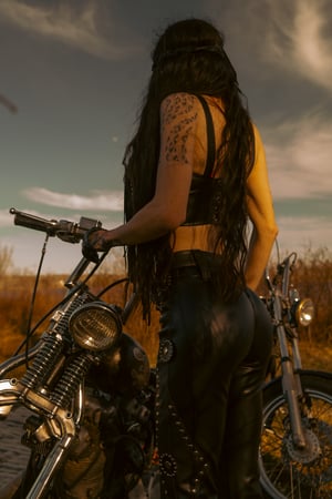 Image of Toxic Vision Golden Hour leather bustier top