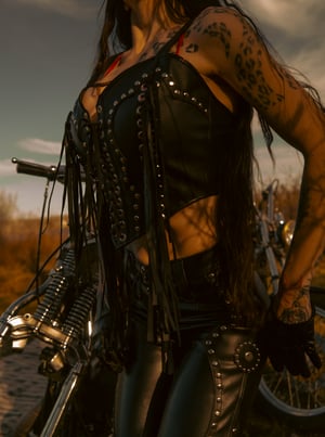 Image of Toxic Vision Golden Hour leather bustier top