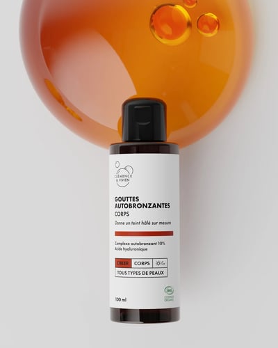 Image of Gouttes autobronzantes corps Clémence et Vivien