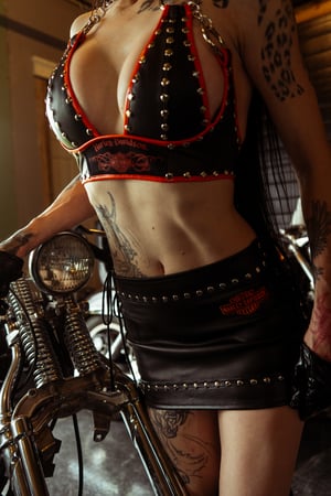 Image of Toxic Vision Hellbent leather bustier top