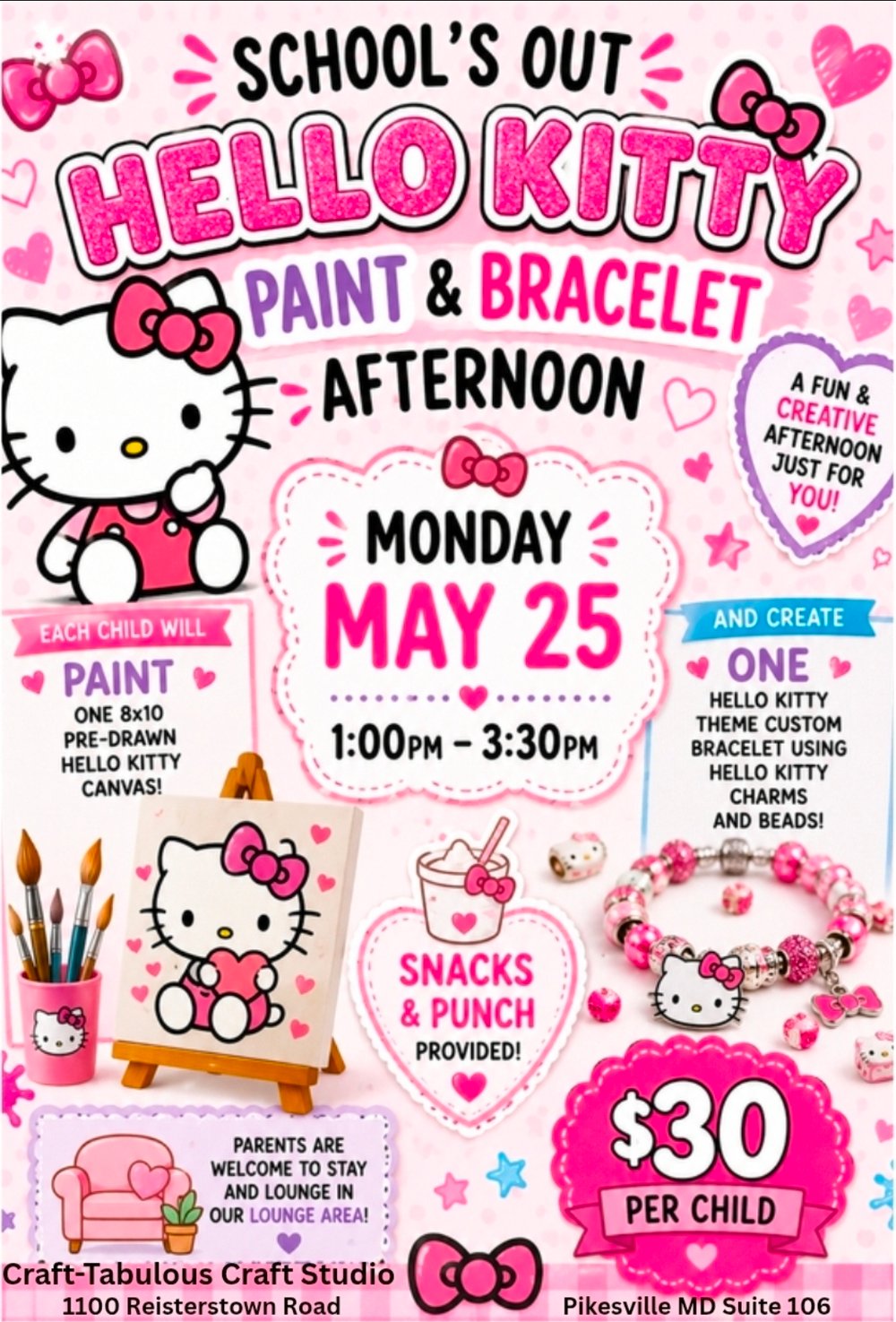Image of Paint & Bracelets... hello kitty Edition 