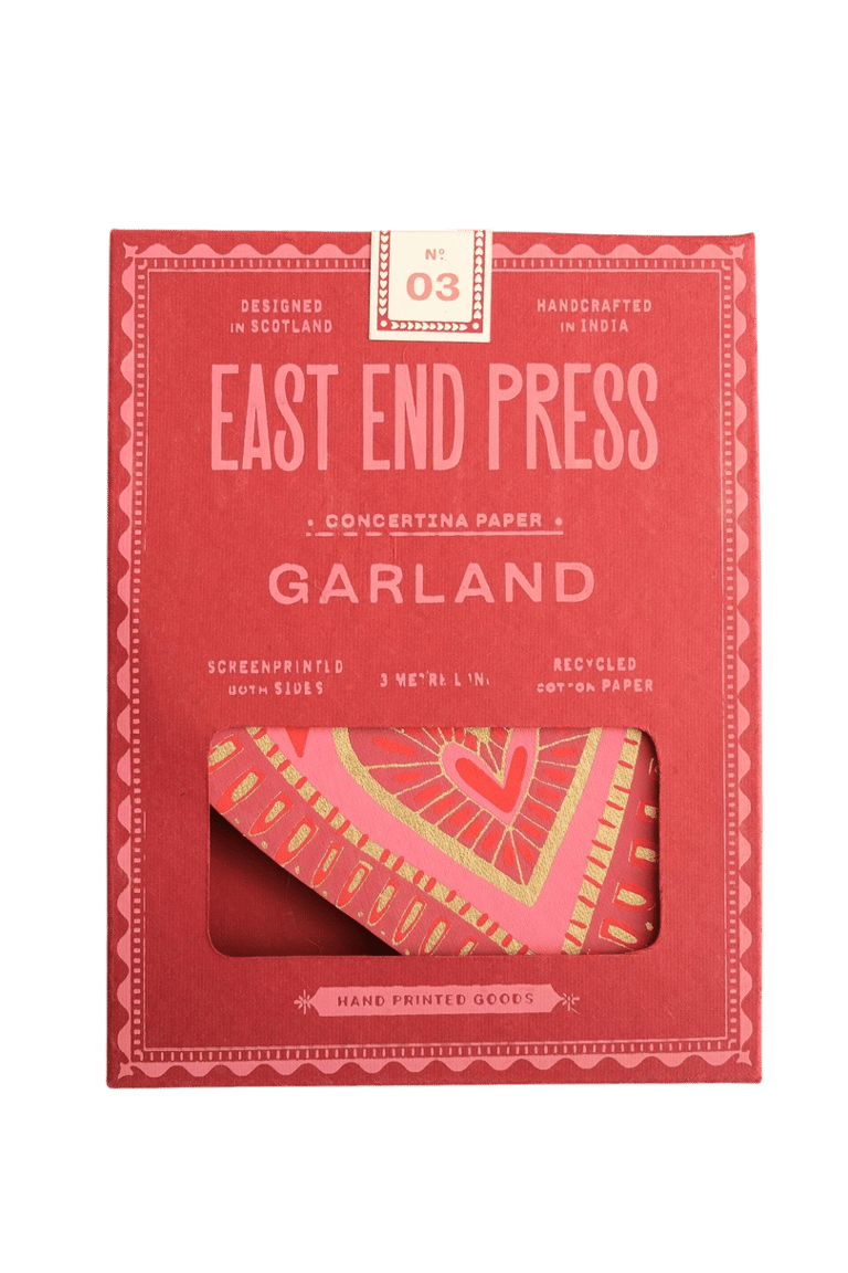 GUIRLANDE ACCORDÉON COEURS - EAST END PRESS