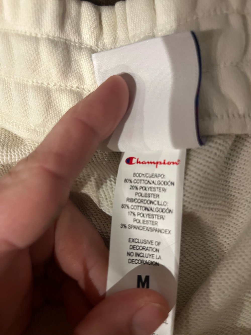 M  CHAMPION CREAM CLIPPERS LOGO TANG INK