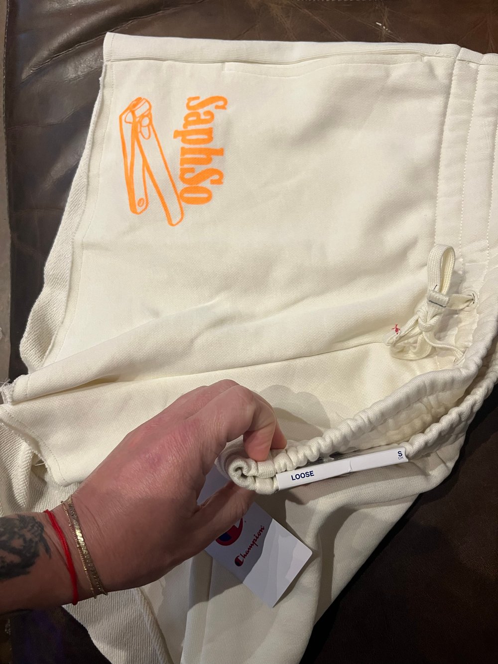 S  CHAMPION CREAM CLIPPERS LOGO TANG INK