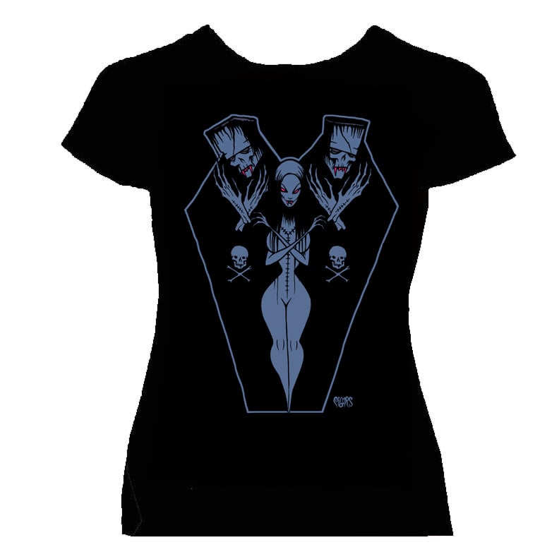 Image of preorder THE ENTOMBED - woman’s fitted babydoll  - ships June 6th 