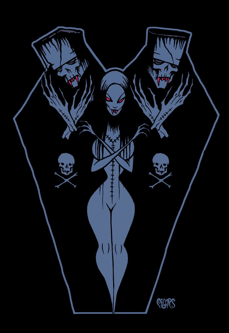 Image of preorder THE ENTOMBED - woman’s fitted babydoll  - ships June 6th 