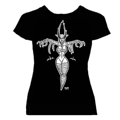 Image of preorder MUMMY BRIDE - woman’s fitted babydoll  - ships June 6th 