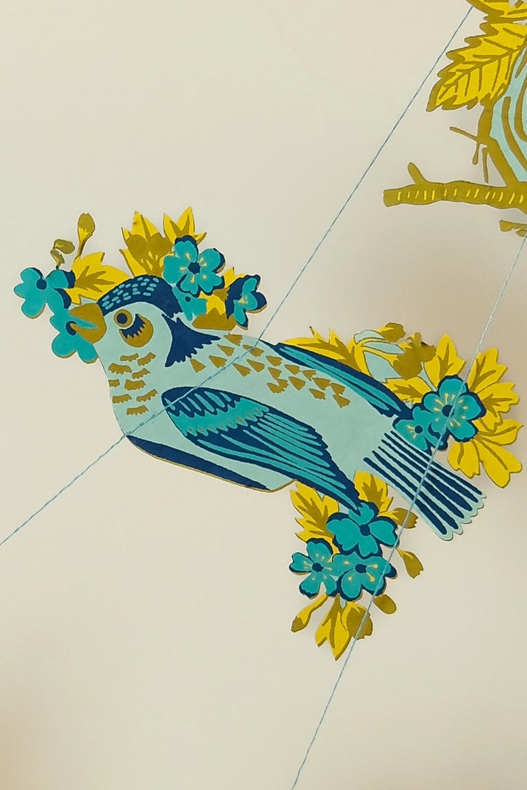 GUIRLANDE COUSUE NIDS D'OISEAUX - EAST END PRESS Image 4