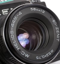 Image 9 of Zenit 12xp 35mm SLR Film Camera with 58mm F2 MC Helios 44M-4 lens TESTED #2445
