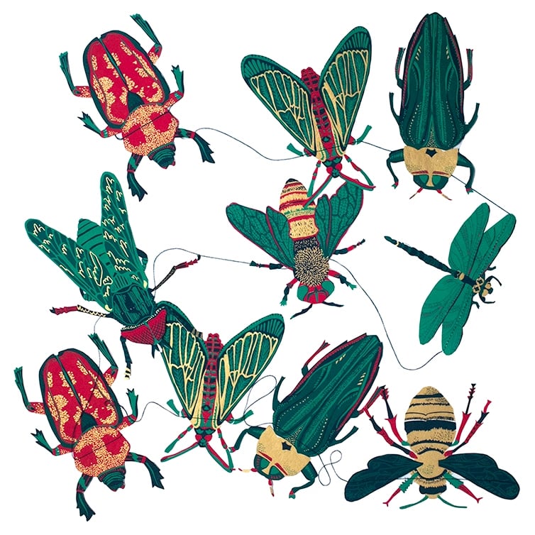 GUIRLANDE COUSUE INSECTES - EAST END PRESS