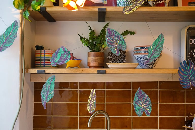 GUIRLANDE COUSUE FEUILLES - EAST END PRESS Image 4