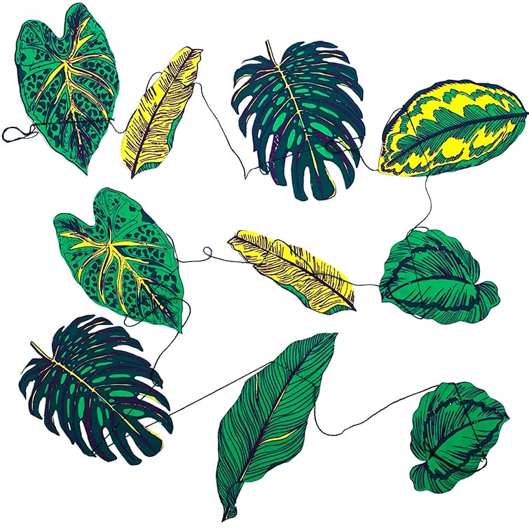 GUIRLANDE COUSUE FEUILLES - EAST END PRESS