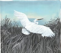 Image 1 of Egret original painting 