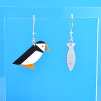 Image 2 of Puffin Earrings