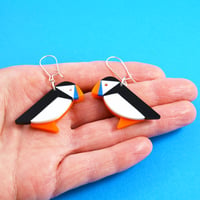 Image 3 of Puffin Earrings