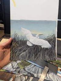 Image 2 of Egret original painting 
