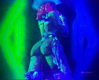 Image 2 of Neon Cowgirl - Original Oil Painting, 16” x 20”