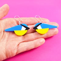 Image 2 of Blue Tit Earrings