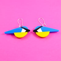Image 3 of Blue Tit Earrings